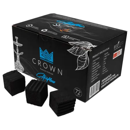Уголь кокосовый Crown Airflow 72 шт