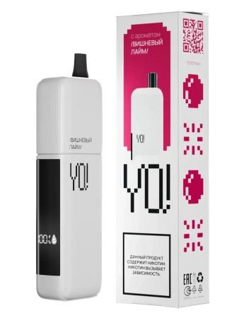 Одноразовая электронная сигарета YO! 8000 - Вишневый Лайм M